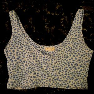 John Galt blue cheetah print top from pacsun, Size xs